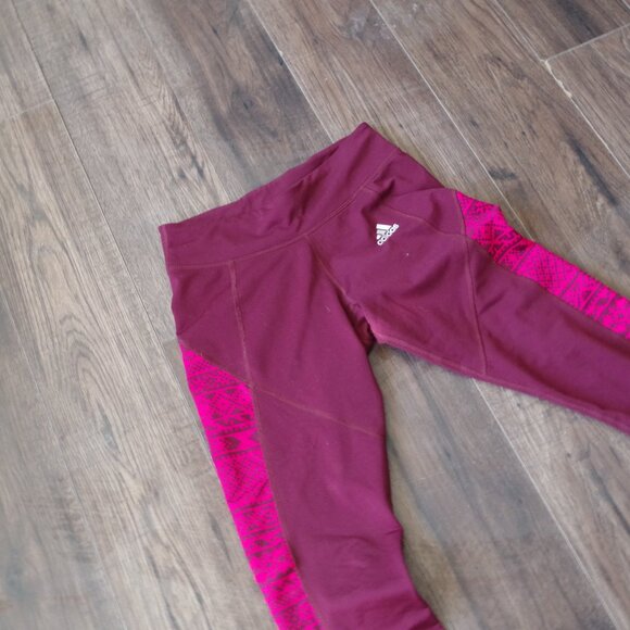 Brugundy Adidas Climawarm Athlectic Pants - Picture 1 of 5